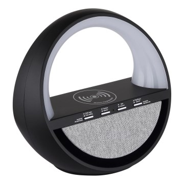 Globo - Lampă de birou reîncărcabilă LED RGB cu control tactil, difuzor integrat și încărcare wireless QI LED/3,5W/5V 1800 mAh
