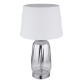 Globo - Lampă de masă 1xE27/40W/230V alb/argintiu
