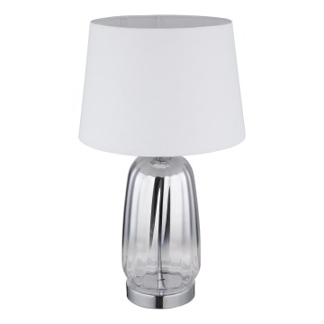 Globo - Lampă de masă 1xE27/40W/230V alb/argintiu