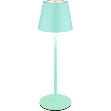 Globo - Lampă de masă de exterior LED dimabilă, tactilă, reîncărcabilă, 3-în-1 LED/3W/5V 3000/4000/5000K IP54 1800 mAh verde mentă