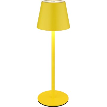 Globo - Lampă de masă exterioară reîncărcabilă, tactilă, reglabilă, 3-în-1 LED/3W/5V 3000/4000/5000K IP54 1800 mAh galbenă