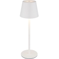 Globo - Lampă de masă LED de exterior, tactilă, reglabilă și reîncărcabilă 3-în-1 LED/3W/5V 3000/4000/5000K IP54 1800 mAh albă