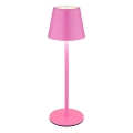 Globo - Lampă de masă LED pentru exterior, reîncărcabilă, tactilă și reglabilă, 3 în 1, LED/3W/5V, 3000/4000/5000K, IP54, 1800 mAh, roz