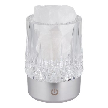 Globo - Lampă de masă LED reglabilă cu control tactil LED/1W/5V 3000K 1200 mAh argintie