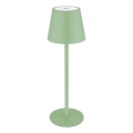 Globo - Lampă de masă LED reîncărcabilă, reglabilă prin atingere, pentru exterior, 3-în-1 LED/3W/5V 3000/4000/5000K IP54 1800 mAh verde