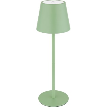 Globo - Lampă de masă LED reîncărcabilă, reglabilă prin atingere, pentru exterior, 3-în-1 LED/3W/5V 3000/4000/5000K IP54 1800 mAh verde