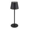 Globo - Lampă de masă pentru exterior, reîncărcabilă, tactilă și reglabilă 3 în 1, LED/3W/5V, 3000/4000/5000K, IP54, 1800 mAh, neagră
