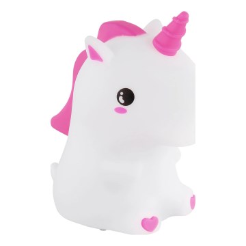Globo - Lampă de veghe LED RGBW reîncărcabilă și reglabilă pentru copii, LED/1,5W/5V, 1200 mAh, unicorn