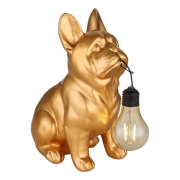 Globo - Lampă solară LED/3V, IP44, 300 mAh, câine auriu