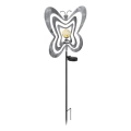 Globo - Lampă solară LED/3V, IP44, 300 mAh, fluture argintiu