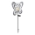 Globo - Lampă solară LED/3V, IP44, 300 mAh, fluture argintiu