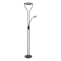 Globo - Lampadar LED reglabil LED/20W/230V + LED/4W 3000K negru