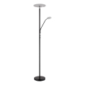 Globo - LED Lampă de podea reglabilă LED/28W/230V + LED/5W 3000K neagră