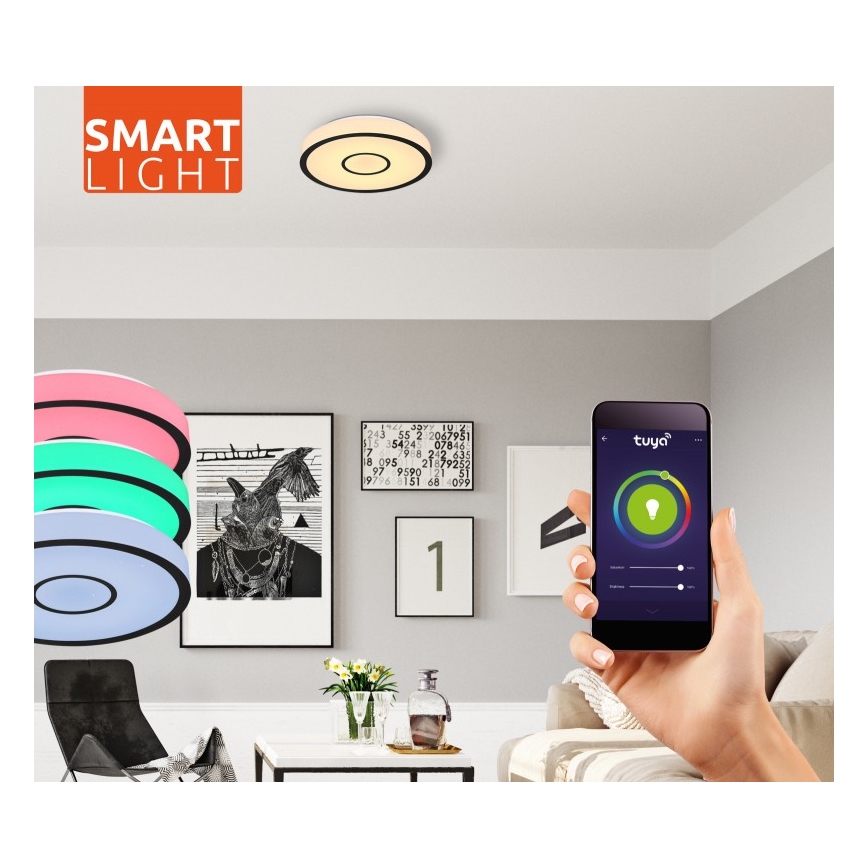 Globo - Lumină LED RGB pentru baie, reglabilă, LED/30W/230V IP44 Wi-Fi Tuya + telecomandă