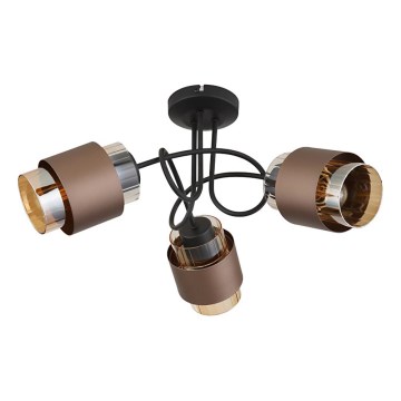 Globo - Lustră aplicată 3xE27/40W/230V negru/bronz
