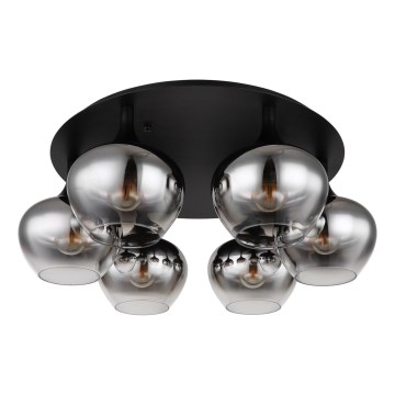 Globo - Lustră aplicată 6xE27/40W/230V, Ø 65 cm, negru