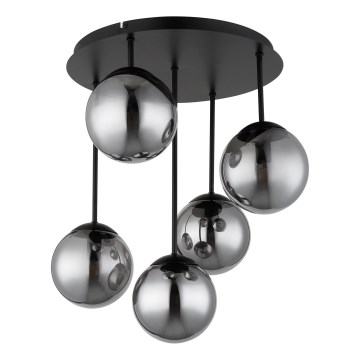 Globo - Lustră aplicată de tavan 5xE14/25W/230V negru