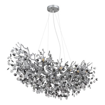 Globo - Lustră pe cablu 10xE14/40W/230V argintie