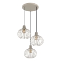 Globo - Lustră suspendată cu cablu 3xE27/40W/230V bej
