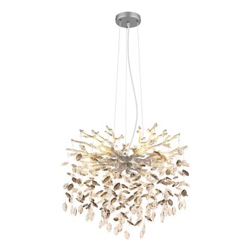 Globo - Lustră suspendată cu cablu 8xE14/40W/230V, argintie