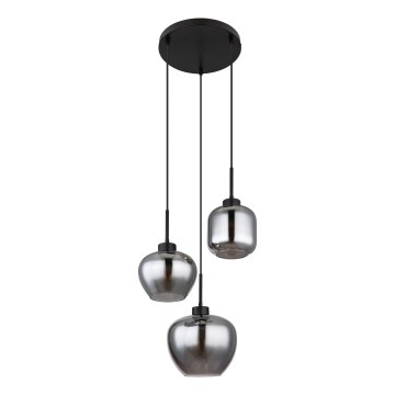 Globo - Lustră suspendată pe cablu 3xE27/40W/230V negru