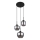Globo - Lustră suspendată pe cablu 3xE27/40W/230V negru