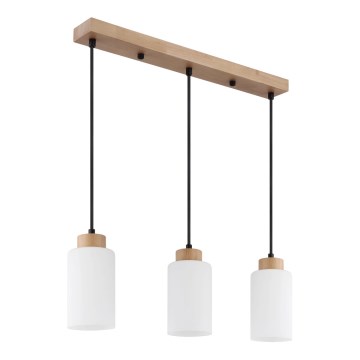 Globo - Lustră suspendată pe cablu 3xE27/60W/230V bej/alb