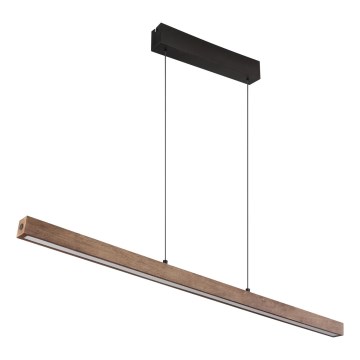Globo - Lustru LED cu reglare tactilă, suspendat pe cablu LED/24W/230V + LED/3W 3000K, maro