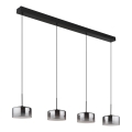 Globo - Lustru LED suspendat pe cablu LED/24W/230V negru/fumuriu
