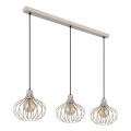 Globo - Lustru suspendat cu cablu 3xE27/40W/230V bej