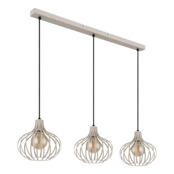 Globo - Lustru suspendat cu cablu 3xE27/40W/230V bej