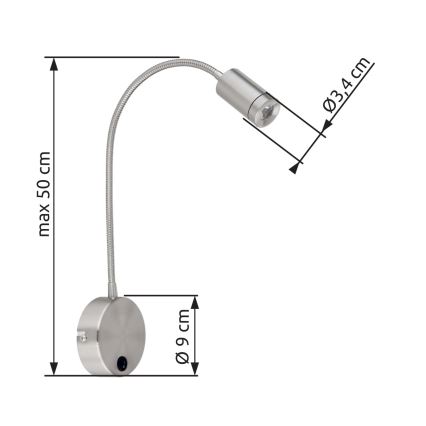 Globo - Lampă LED flexibilă LED/3W/230V
