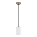 Globo - Pendul pe cablu 1xE27/60W/230V stejar/alb
