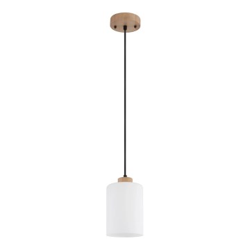 Globo - Pendul pe cablu 1xE27/60W/230V stejar/alb