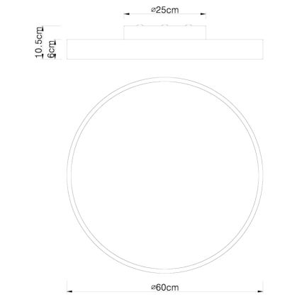 Globo - Plafonier LED reglabil intensitate LED/48W/230V 3000-6000K cu telecomandă