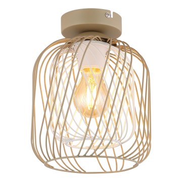 Globo - Plafonieră 1xE27/40W/230V, Ø 18 cm, bej/alb