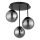 Globo - Plafonieră aplicată 3xE14/25W/230V negru
