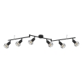 Globo - Plafonieră cu spoturi 6xE14/40W/230V negru
