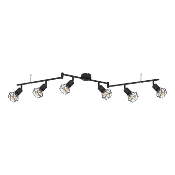 Globo - Plafonieră cu spoturi 6xE14/40W/230V negru