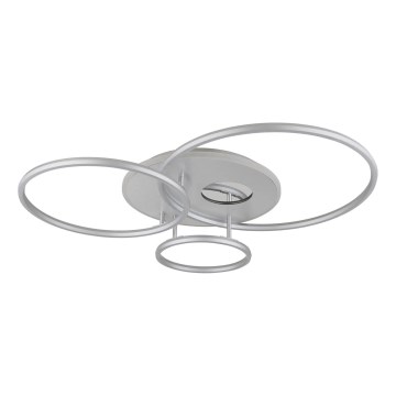 Globo - Plafonieră LED dimabilă LED/54W/230V 2700-6000K 90x70 cm argintie + telecomandă