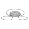 Globo - Plafonieră LED dimerizabilă LED/60W/230V 2700-6500K 80,8x99,2 cm argintie + telecomandă