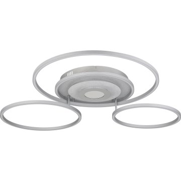 Globo - Plafonieră LED dimerizabilă LED/60W/230V 2700-6500K 80,8x99,2 cm argintie + telecomandă