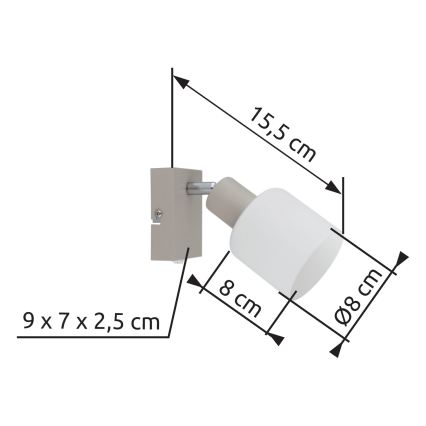 Globo - Aplica spot de perete 1xE14/25W/230V