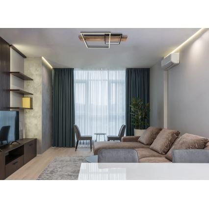 Globo 67289D1 - Plafonieră VANNI LED/24W/230V, 40x75 cm, maro/negru