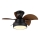 Globo - Ventilator de tavan cu LED dimabil/22W/230V 3000/4500/6000K maro + telecomandă