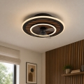 Globo - Ventilator de tavan cu LED dimabil, 36W, 230V, 2700-6000K, negru, cu telecomandă