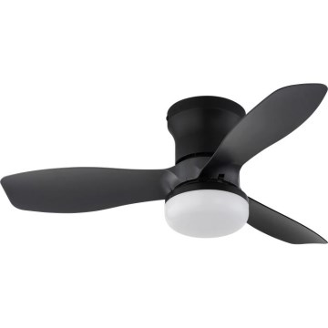Globo - Ventilator de tavan LED dimabil/15W/230V 2700-6500K negru + telecomandă