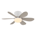 Globo - Ventilator de tavan LED dimabil LED/5W/230V 2700-6500K bej + telecomandă