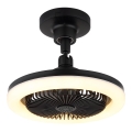 Globo - Ventilator de tavan LED dimmabil, 20W, 230V, 3000-6500K, negru + telecomandă