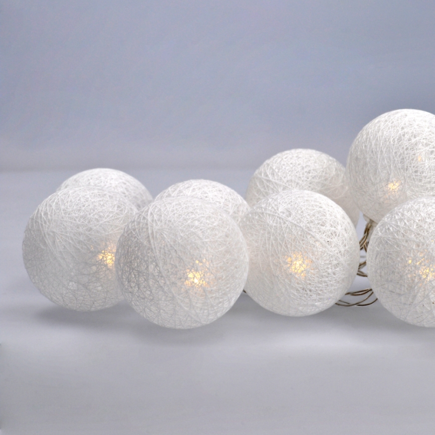 Globuri LED decorative 10xLED/2xAA 1m alb cald
